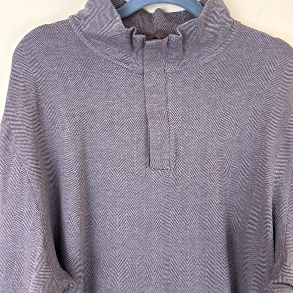 NWT Tahari Brown Viscose Textured Crop 3/4 Zip Long Sleeve Pullover Top (XXL) - Picture 3 of 16